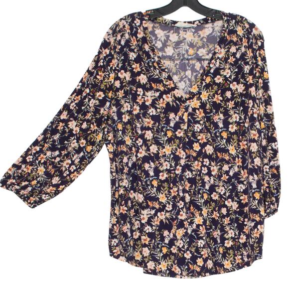 Vince Camuto Top 3/4 Sleeve Cottage Boho Prairie Romantic Academia Floral XXL - Picture 5 of 5